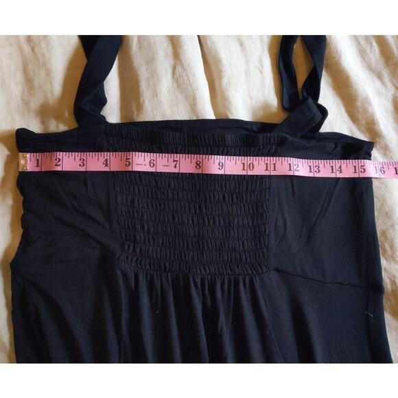 BANANA REPUBLIC Black Tiered Dress Tank Sleeveless Modal Soft Size L Large - Picture 8 of 8